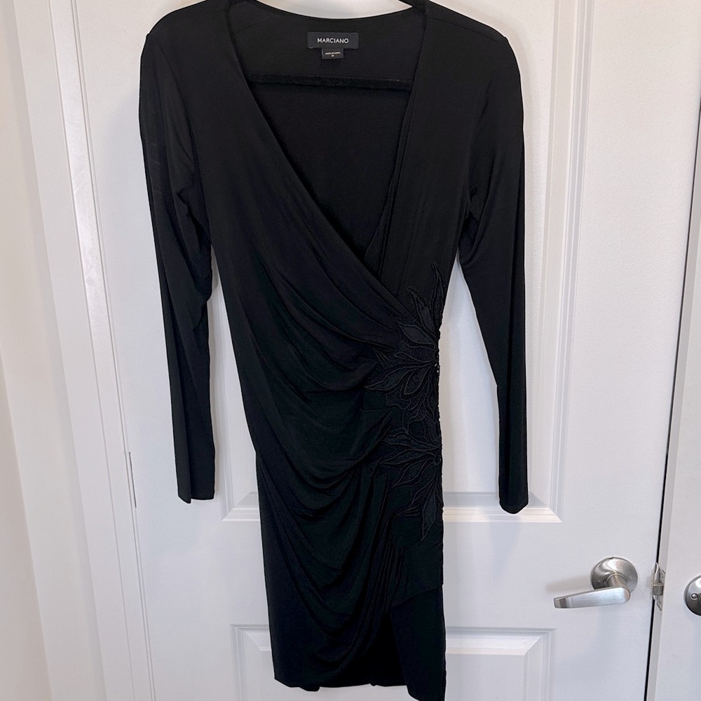 Marciano Black Long Sleeve Dress